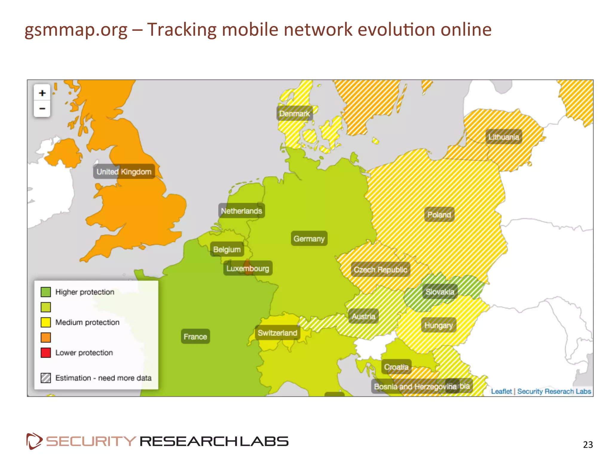 gsmmap.org	
  –	
  Tracking	
  mobile	
  network	
  evolu=on	
  online	
  	
  
23	
  
 
