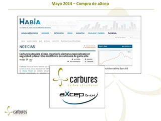 Mayo 2014 – Compra de aXcep
 
