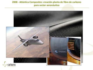 2008 - Atlántica Composites: creación planta de fibra de carbono
para sector aeronáutico
 