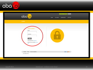 abaCal.com - rechnen in der Cloud 11topsoft 2014
 