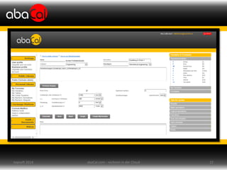 abaCal.com - rechnen in der Cloud 22topsoft 2014
 