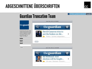 ABGESCHNITTENE ÜBERSCHRIFTEN
 