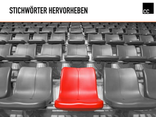 STICHWÖRTER HERVORHEBEN
 