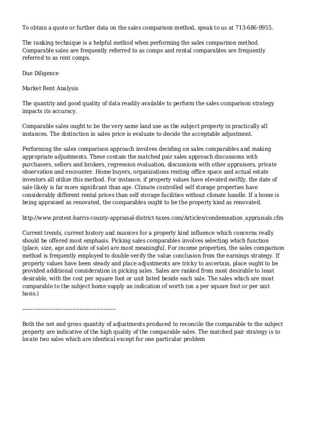 Commercial Real Estate Appraisal Sales Comparison Approach by Patrick O