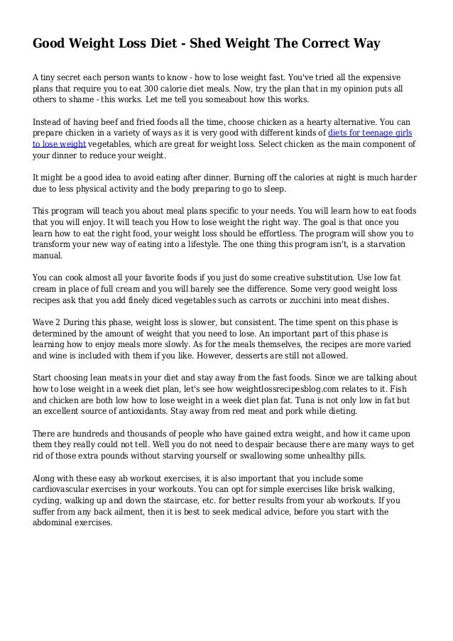 weight loss diets for women