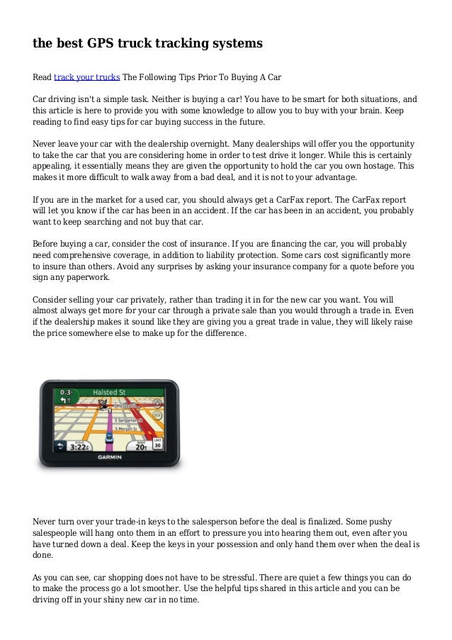 the best GPS truck tracking systems