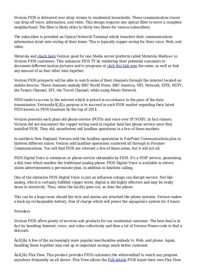 Use A Verizon FIOS Promo Code For The Finest Deal On Verizon FIOS