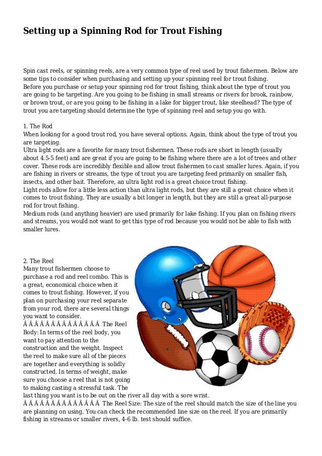 trout fishing spinning rod