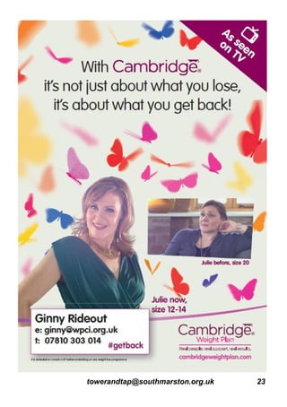 towerandtap@southmarston.org.uk 23
 