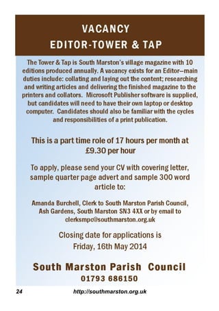 24 http://southmarston.org.uk
 