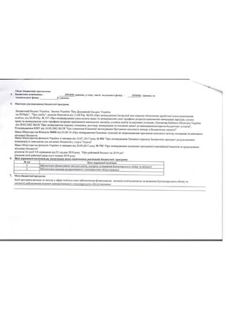 Паспорти бюджетних програм станом на 14.06.2019 року