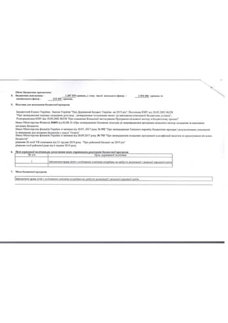 Паспорти бюджетних програм станом на 14.06.2019 року