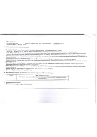 Паспорти бюджетних програм станом на 14.06.2019 року