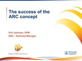 The success of the
ARC concept
Erin Johnson, DVM
BIVI – Technical Manager
 