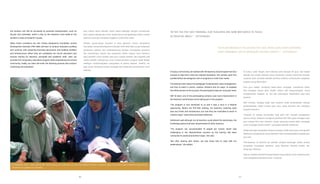 “AFTER THE PSF-SDO TRAINING, OUR TEACHERS ARE NOW MOTIVATED TO TEACH
IN CREATIVE WAYS.” - ISTIFAINZAH
“SETELAH MENGIKUTI PELATIHAN PSF-SDO, PARA GURU KAMI SEKARANG
LEBIH SEMANGAT UNTUK MENGAJAR SECARA KREATIF.” - ISTIFAINZAH
In Kudus, Central Java, we worked with 40 teachers and principals from four
schools to help them meet the national standards. The schools were first
profiled before we designed a set of programs to meet their needs.
The teachers learn about the pedagogic fundamentals, class management,
and how to teach in active, creative, efficient and fun ways. To evaluate
the effectiveness of the process, the participants took pre- and post-tests.
SDIT Al-Islam, one of the participating schools, saw much improvement in
the teachers’ performance since taking part in the program.
“The program is very beneficial to us and it was a once in a lifetime
opportunity. Before the PSF-SDO training, the teachers’ teaching style
was very linear and monotonous, but now they are motivated to teach in
creative ways,” said school principal Istifainzah.
Istifainzah said although not all teachers could attend the workshops, the
knowledge gained had been disseminated to other teachers.
“The program can accommodate 10 people per school, which was
challenging in the dissemination process as the training had been
conducted in practical and direct ways,” she said.
“But after sharing with others, we now know how to cope with our
weaknesses,” she added.
Di Kudus, Jawa Tengah, kami bekerja sama dengan 40 guru dan kepala
sekolah dari empat sekolah untuk membantu mereka memenuhi standar
nasional. Kami mendata sekolah tersebut sebelum menentukan rangkaian
program yang dibutuhkan.
Para guru belajar mengenai dasar-dasar mengajar, manajemen kelas,
dan mengajar secara aktif, kreatif, efisien, dan menyenangkan. Untuk
mengevaluasi kegiatan ini, pra dan pascaujian disyaratkan bagi para
peserta.
SDIT Al-Islam, sebagai salah satu peserta, telah membuktikan banyak
perkembangan dalam kinerja para guru sejak pertama kali mengikuti
program tersebut.
“Program ini sangat bermanfaat bagi kami dan menjadi pengalaman
seumur hidup. Sebelum mengikuti pelatihan PSF-SDO, gaya mengajar para
guru sangat linier dan monoton, tetapi sekarang mereka lebih semangat
untuk mengajar secara kreatif,” ujar kepala sekolah Istifainzah.
Istifainzah juga mengatakan bahwa meskipun tidak semua guru menghadiri
lokakarya, pengetahuan yang diperoleh telah disosialisasikan kepada para
guru lain.
“Pembatasan 10 peserta per sekolah menjadi tantangan dalam proses
sosialisasi mengingat pelatihan yang diberikan bersifat praktis dan
langsung,” katanya.
“Namun setelah berhasil berbagi kepada yang lainnya, kami sekarang tahu
cara mengatasi kelemahan kami,” tutupnya.
the location can still be accessed by personal transportation, such as
bicycle and motorbike, within a day so the teachers must dwell at the
location or stay at students’ houses.
When those conditions are met, Putera Sampoerna Foundation School
Development Outreach (PSF-SDO) will start to conduct education profiling
and continue with preparing licensing documents and building facilities
and infrastructure. When they are completed, we recruit educators and
provide training for teachers, principals and academic staff. Later, we
promote the compulsory education program while empowering the school
community. Finally, our team will enter the teaching process and conduct
monitoring and evaluation.
atau mahal; lokasi sekolah masih dapat dijangkau dengan transportasi
kecil, seperti sepeda dan motor, tetapi karena menghabiskan waktu hampir
seharian, para guru terpaksa tinggal di rumah para siswa.
Setelah syarat-syarat tersebut di atas dipenuhi, Putera Sampoerna
Foundation School Development Outreach (PSF-SDO) akan mulai melakukan
pendataan sekolah dan melanjutkannya dengan menyiapkan perizinan
dan membangun sarana dan prasarana. Ketika selesai, kami merekrut
para pendidik untuk melatih para guru, kepala sekolah, dan pegawai tata
usaha sekolah. Selanjutnya, kami mempromosikan program wajib belajar
sekaligus memberdayakan masyarakat di sekitar sekolah. Terakhir, tim
kami mulai memasuki proses mengajar dan melakukan pemantauan serta
evaluasi.
ISTIFAINZAH, S.AG. | After taking PSF-SDO training, her teachers are now motivated to teach in creative ways. She said it was a lifetime opportunity,
therefore so grateful for the help.
4242 43
 