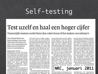 Self-testing
NRC, januari 2011
 