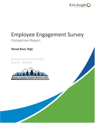 Employee Engagement Survey
Comparison Report
Wood River High
Blaine County School District
May 15 – 30, 2014
 