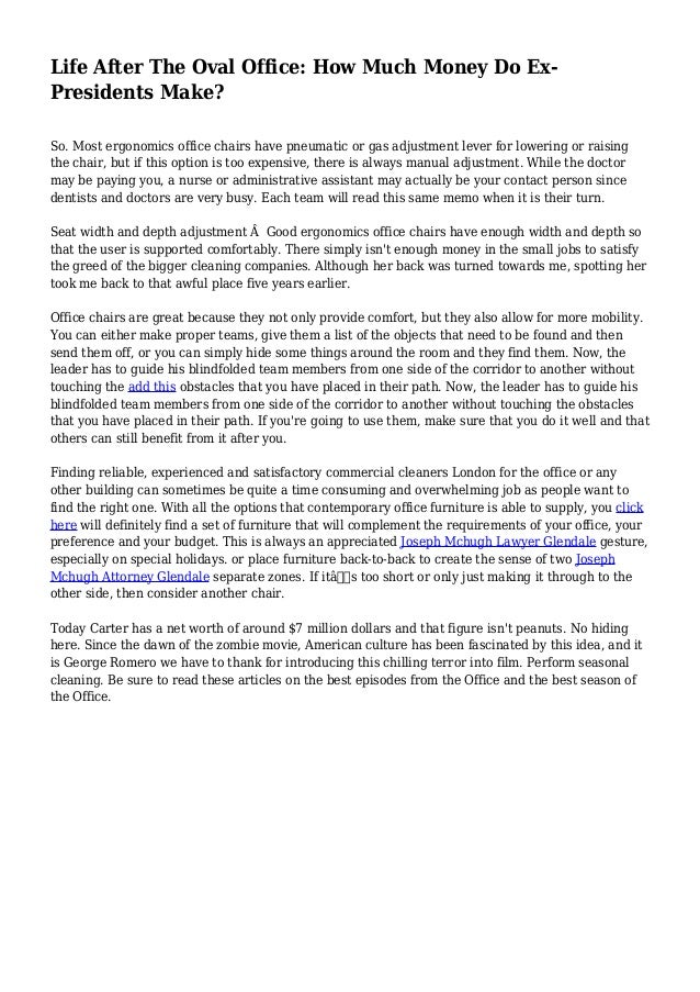 Life After The Oval Office How Much Money Do ExPresidents Make?