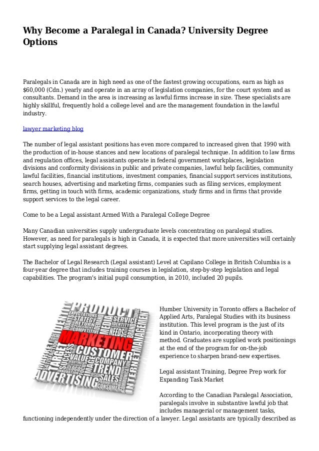 Why Become A Paralegal In Canada University Degree Options