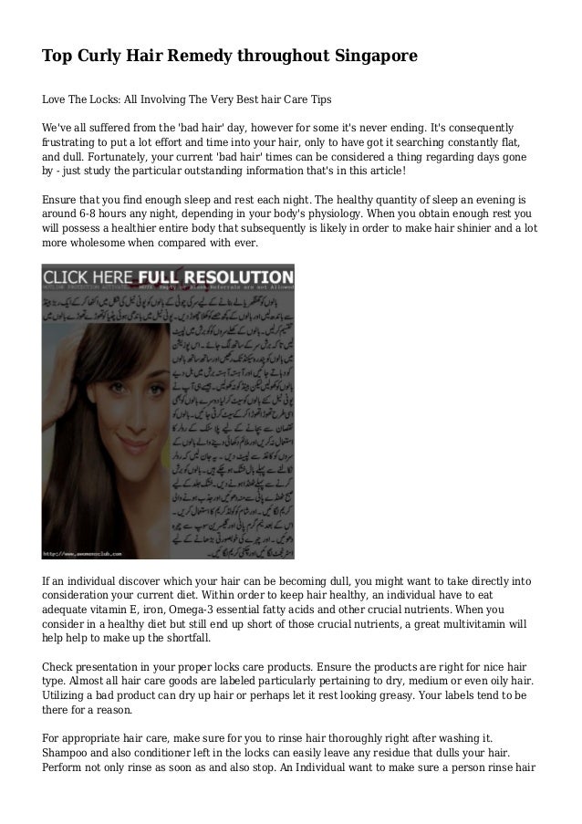 Top Curly Hair Remedy Throughout Singapore