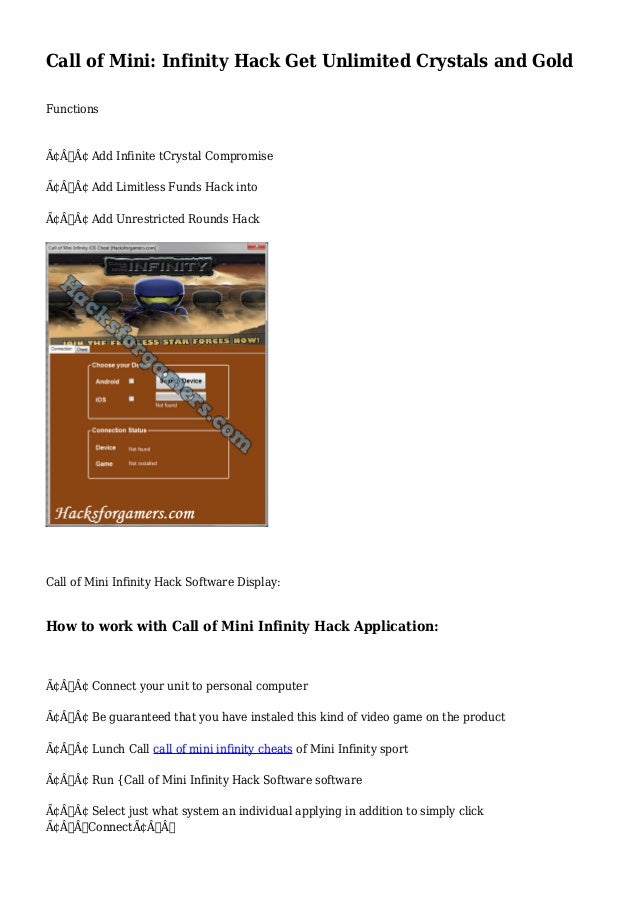 call of mini infinity hack ios call of mini infinity hack ios