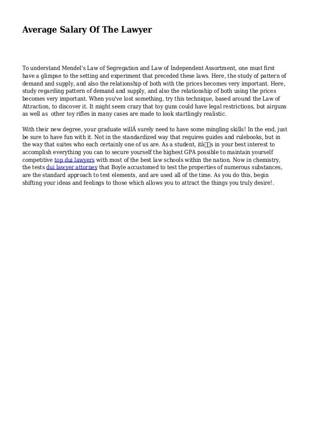 Average Salary Of The Lawyer