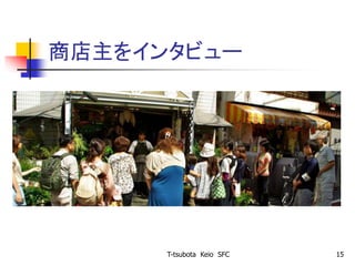 商店主をインタビュー
T-tsubota Keio SFC 15
 