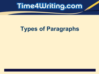 Types of Paragraphs
 