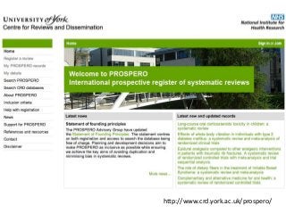 http://www.crd.york.ac.uk/prospero/
 