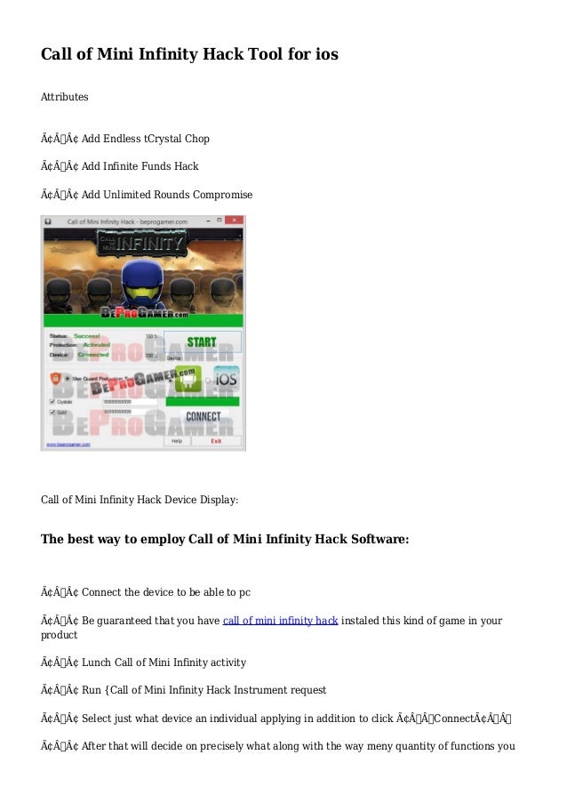 Call of Mini Infinity Hack Tool for ios