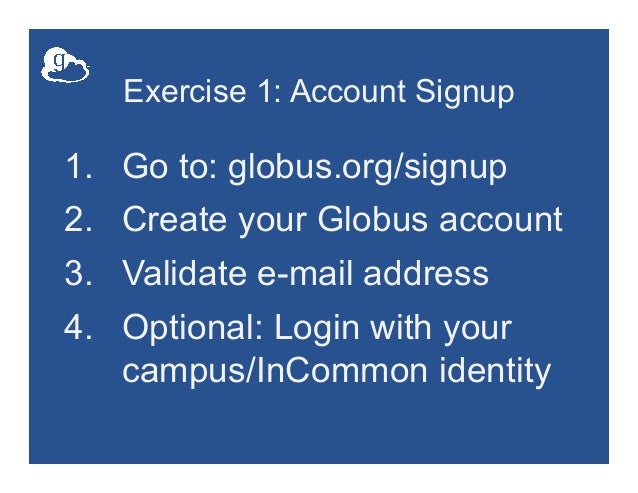 tips for globus simulation tips for globus simulation