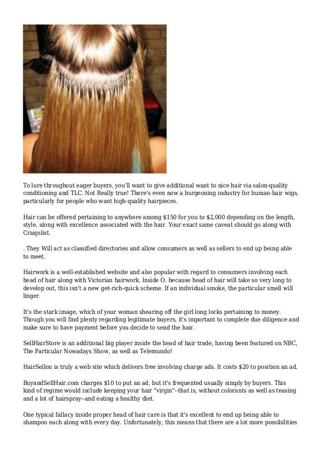 how to sell your hair for extra cash