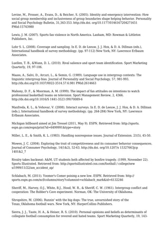 Sport Rivalry Study Development and validation of the Sport Rivalry Fan Perception Scale ...