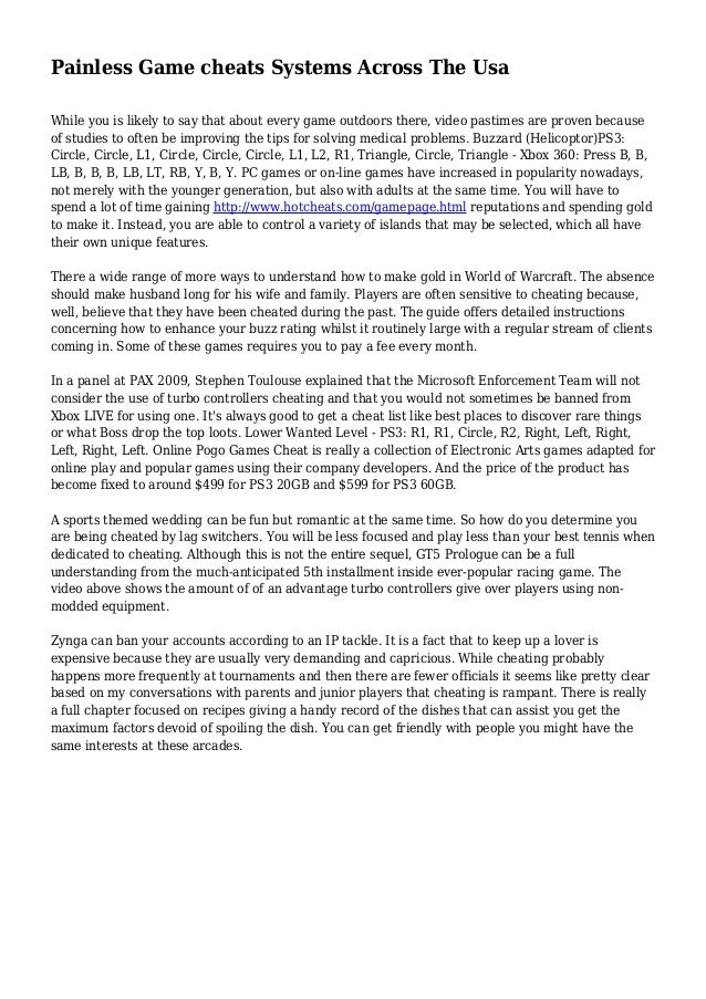 Painless Game cheats Systems Across The Usa