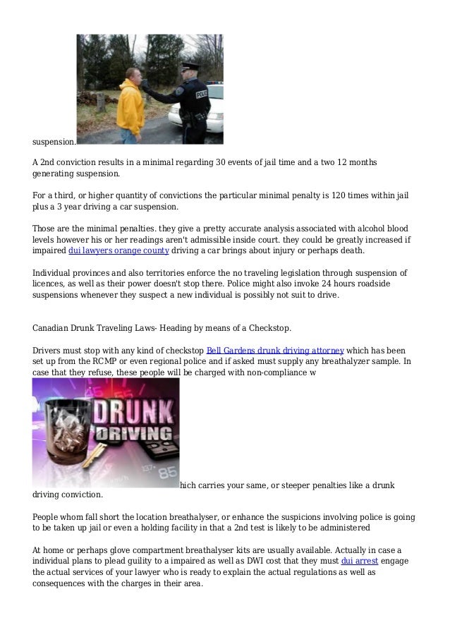 Canadian Drunk Driving Laws InfoBarrel