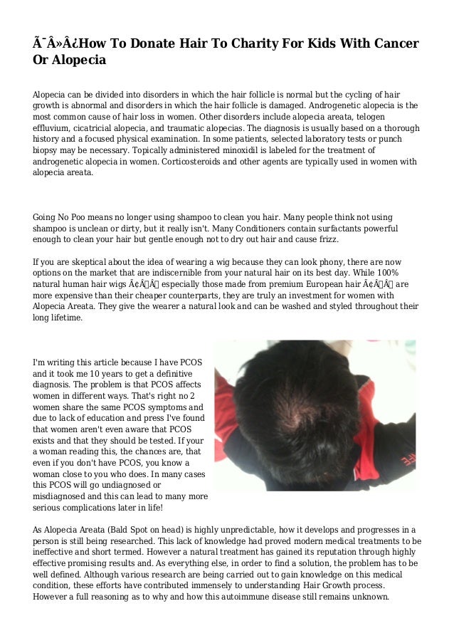 how to donate hair to kids with cancer