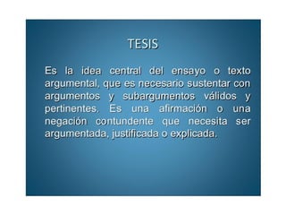¿cómo encontrar la tesis?