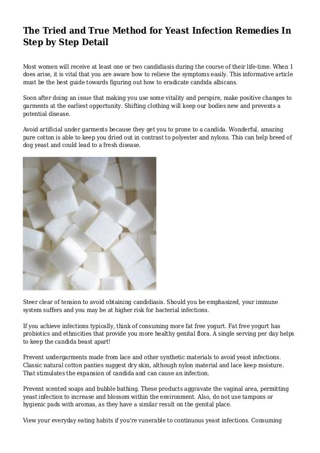 The Tried and True Method for Yeast Infection Remedies In Step by Step