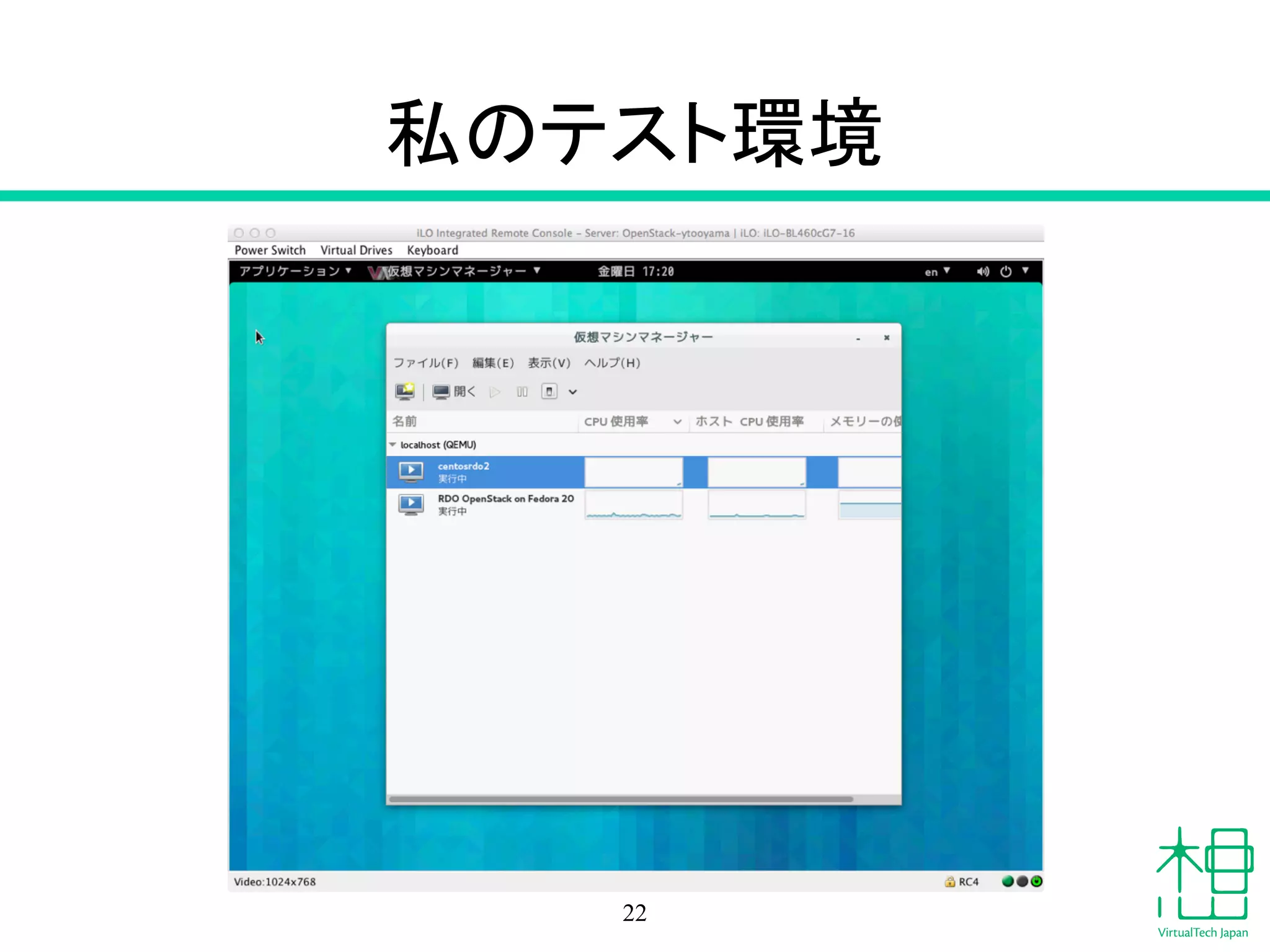 私のテスト環境
22
 