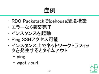 原因が分からないときは
どうする？
ネットワークにつながらない！
62
 