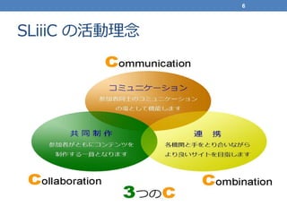 SLiiiC の活動理念
6
 