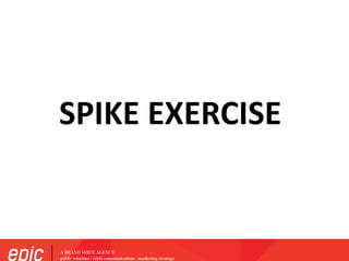 ?
SPIKE EXERCISE
 