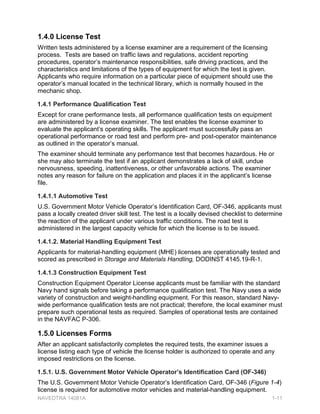 OLFHQVH
DQG WKH $SSOLFDWLRQ IRU RQVWUXFWLRQ (TXLSPHQW 2SHUDWRU /LFHQVH 1$9)$
Figures 1-2A and 1-2B 