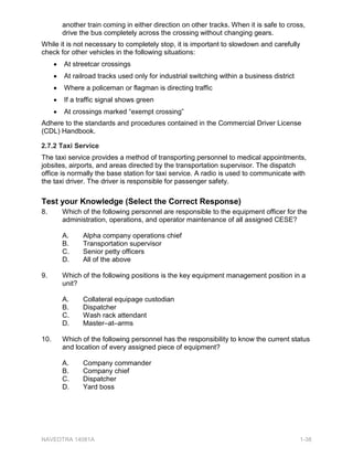 LQIRUPDWLRQ
127(
,I WKH RGRPHWHU LV EURNHQ WKH RSHUDWRU PXVW HVWLPDWH WKH DPRXQW RI PLOHV WUDYHOHG
)LJXUH  ± 2SHUDWRUV ,QVSHFWLRQ *XLGH DQG 7URXEOH 5HSRUW 1$9)$

 2SHUDWRU¶V ,QVSHFWLRQ *XLGH DQG 7URXEOH 5HSRUW ³+DUGDUG´ 1$9)$ 
 