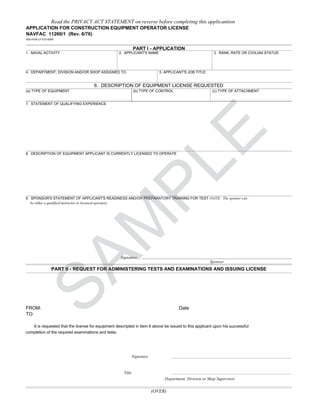 $FFRUGLQJ WR Equipment Management Manual, 1$9)$ 3 DOO SHUVRQQHO LQ WKH
1DY RQVWUXFWLRQ )RUFH 1) 