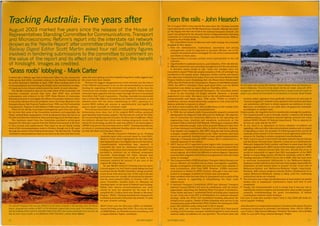Tracking Australia: 5 years on - RD September 2003