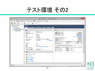 テスト環境 その2
21
 