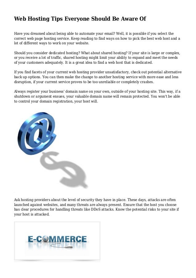 Web Hosting Tips Everyone Should Be Aware Of Images, Photos, Reviews