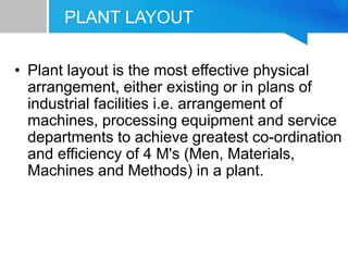 INDUSTRIAL ENGINEERING - PLANT LAYOUT | PPT