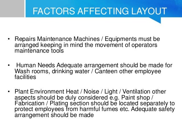 industrial engineering plant layout factors influencing job design